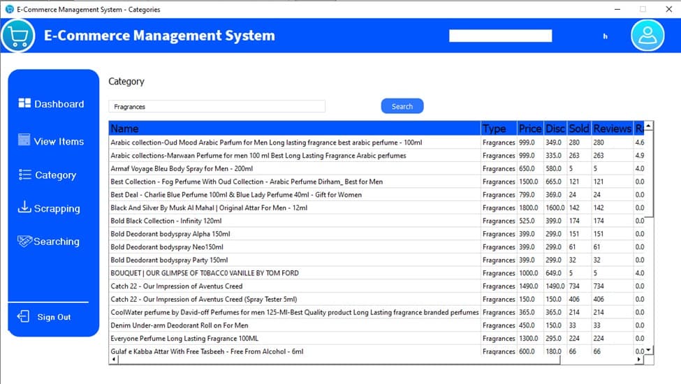 E-commerce Management System