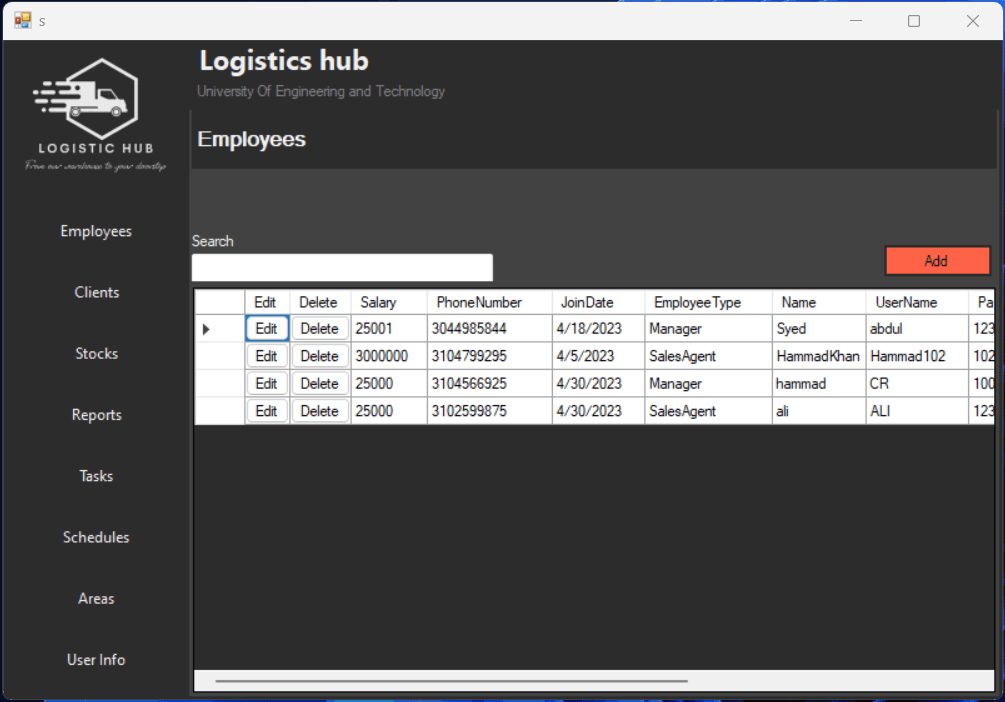 Logistics hub